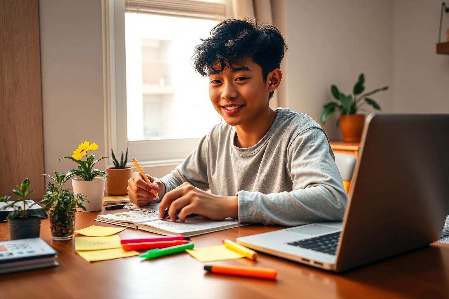 A bright, uncluttered desk in soft natural light.